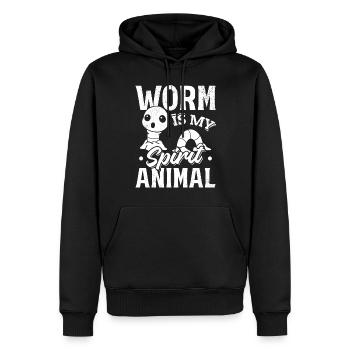 Wurm ist mein Geist Animal Wurmliebhaber Wurm - Männer Premium Bio Hoodie - Schwarz - Vorne - Nico (187cm)