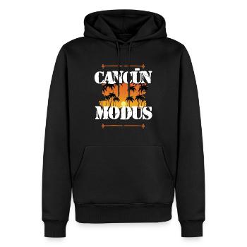 Cancun Modus - Männer Premium Bio Hoodie - Schwarz - Vorne - Nico (187cm)