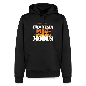 Indonesia Modus - Männer Premium Bio Hoodie - Schwarz - Vorne - Nico (187cm)