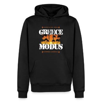 Greece Modus - Männer Premium Bio Hoodie - Schwarz - Vorne - Nico (187cm)
