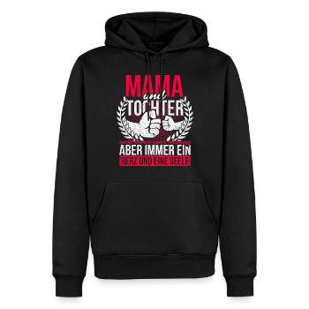 Vintage Mama Tochter Geschenk Mutter Geburtstag - Männer Premium Bio Hoodie - Schwarz - Vorne - Nico (187cm)