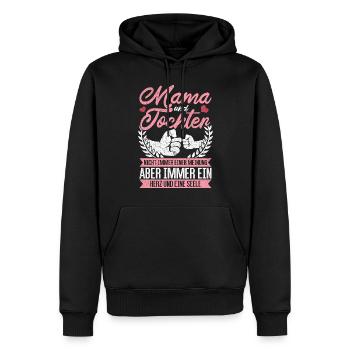 Vintage Mama Tochter Geschenk Mutter Geburtstag - Männer Premium Bio Hoodie - Schwarz - Vorne - Nico (187cm)
