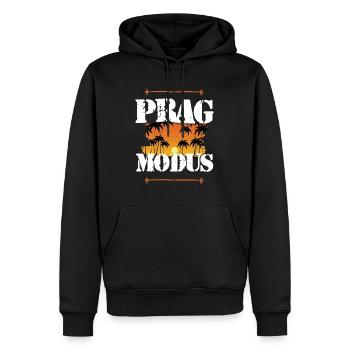 Prag Modus - Männer Premium Bio Hoodie - Schwarz - Vorne - Nico (187cm)