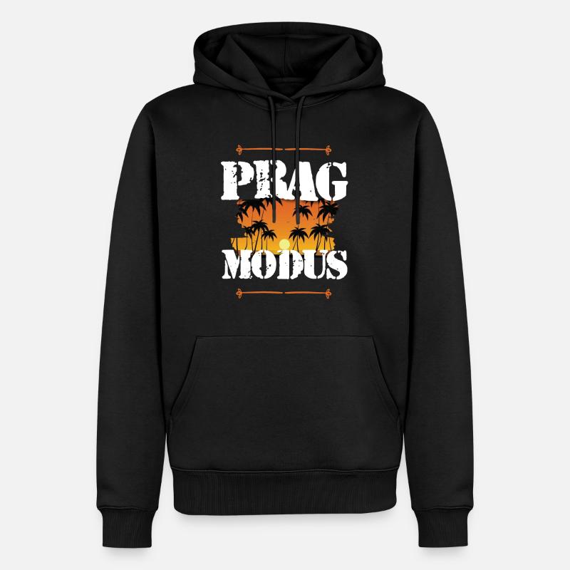 Prag Modus - Männer Premium Bio Hoodie - Schwarz