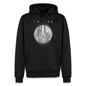 Crypto Trading Stock Chart Cot to the Moon - Sweat à capuche Premium bio Homme - noir - Devant - Nico (187cm)