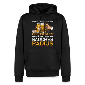 Bier Geschenk Biertrinker Bierliebhaber Lustig - Männer Premium Bio Hoodie - Schwarz - Vorne - Nico (187cm)