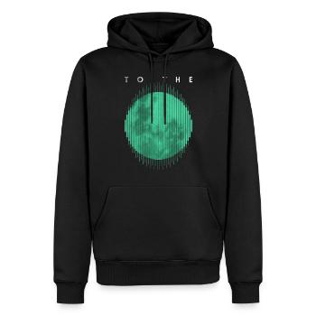 Crypto Trading Stock Chart Cot to the Moon - Sweat à capuche Premium bio Homme - noir - Devant - Nico (187cm)
