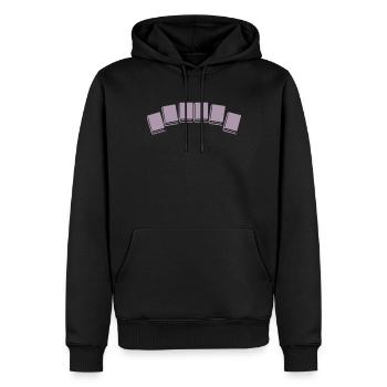 Buch Bücher lesen - Männer Premium Bio Hoodie - Schwarz - Vorne - Nico (187cm)