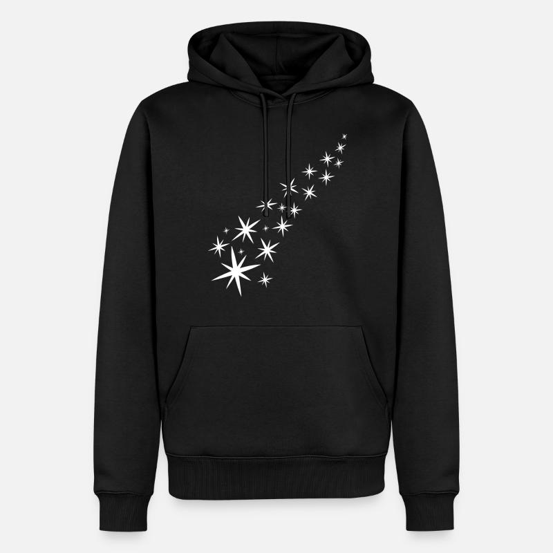 Weisse Sternenstrasse - Sweat à capuche Premium bio Homme - noir