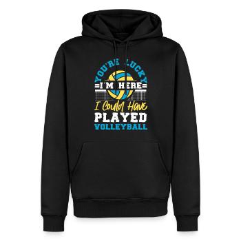 Volleyball Player Team You're - Männer Premium Bio Hoodie - Schwarz - Vorne - Nico (187cm)