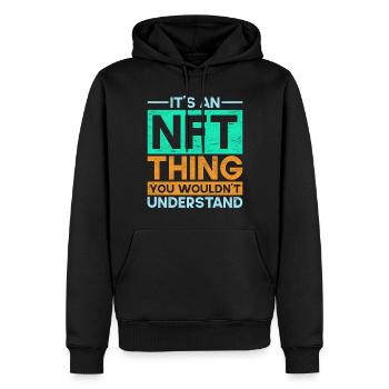 Crypto Art Non Fungible Token It's An NFT Thing - Männer Premium Bio Hoodie - Schwarz - Vorne - Nico (187cm)