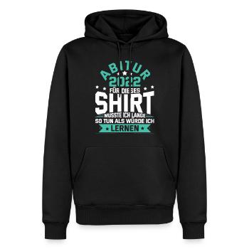 Abitur 2022 Abiturientin Geschenk Abiturient - Männer Premium Bio Hoodie - Schwarz - Vorne - Nico (187cm)