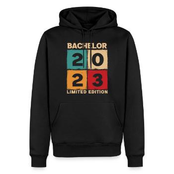 Bachelor 2023 Édition Limitée - Sweat à capuche Premium bio Homme - noir - Devant - Nico (187cm)