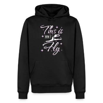 C’est comme ça que je fais de la gymnastique - Sweat à capuche Premium bio Homme - noir - Devant - Nico (187cm)