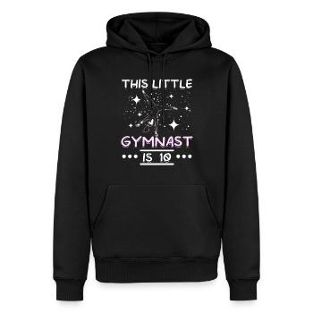 Ce petit gymnaste a 10 ans - Sweat à capuche Premium bio Homme - noir - Devant - Nico (187cm)