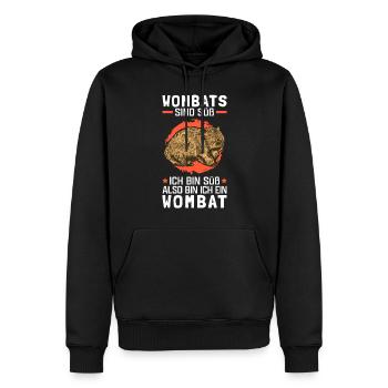 Wombats sind süß Beuteltier Wombat - Männer Premium Bio Hoodie - Schwarz - Vorne - Nico (187cm)