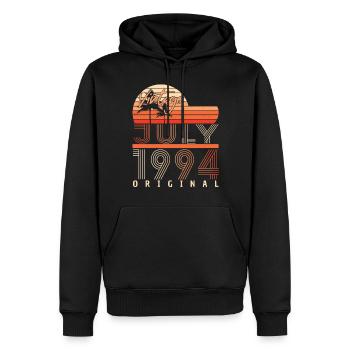 Juli 1994 Geburtstagsgruss - Männer Premium Bio Hoodie - Schwarz - Vorne - Nico (187cm)