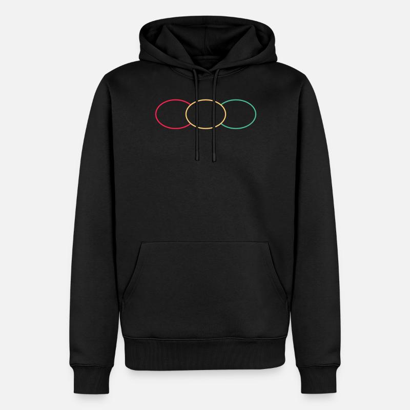 Drei Kringel Simpel Design - Sweat à capuche Premium bio Homme - noir