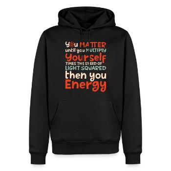 You Matter Until You Multiply - Männer Premium Bio Hoodie - Schwarz - Vorne - Nico (187cm)