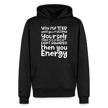 You Matter Until You Multiply - Männer Premium Bio Hoodie - Schwarz - Vorne - Nico (187cm)