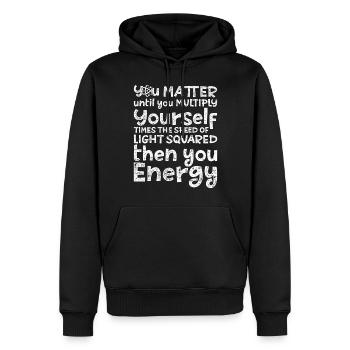 Vintage You Matter Until You Multiply - Männer Premium Bio Hoodie - Schwarz - Vorne - Nico (187cm)