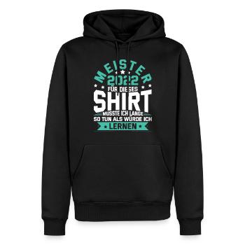 Meister 2022 Mechaniker Meistertitel Geschenk - Männer Premium Bio Hoodie - Schwarz - Vorne - Nico (187cm)