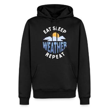 Meteorologist Weather Forecast - Männer Premium Bio Hoodie - Schwarz - Vorne - Nico (187cm)