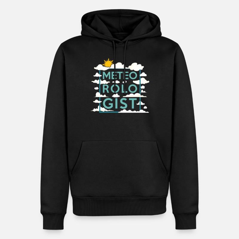 Meteorologist Weather Forecast - Männer Premium Bio Hoodie - Schwarz