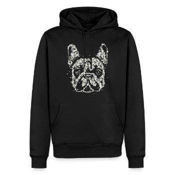 Bulldog Frenchie Propriétaire de chien Français Bulldog - Sweat à capuche Premium bio Homme - noir - Devant - Nico (187cm)