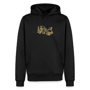 Conducteur de pelle Excavatrice Chargeuse frontale - Sweat à capuche Premium bio Homme - noir - Devant - Nico (187cm)