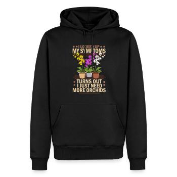 Orchidee Geschenk Frauen Blumen Gärtner Floristin - Männer Premium Bio Hoodie - Schwarz - Vorne - Nico (187cm)