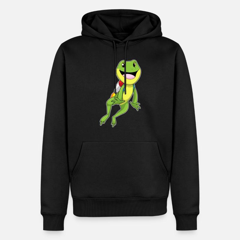Frosch mit Jetpack - Männer Premium Bio Hoodie - Schwarz