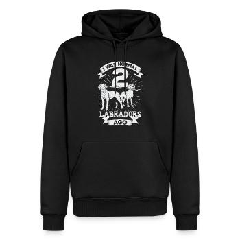 Deux Labrador Retriever Dog Dog Owner Gift - Sweat à capuche Premium bio Homme - noir - Devant - Nico (187cm)