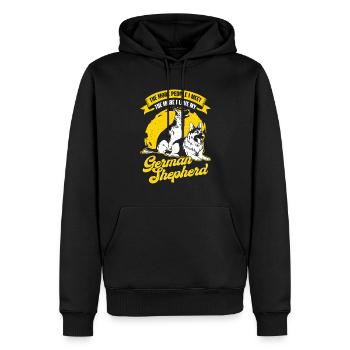 Cadeau de propriétaire de chien de berger allemand - Sweat à capuche Premium bio Homme - noir - Devant - Nico (187cm)