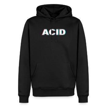 Techno Acide - Sweat à capuche Premium bio Homme - noir - Devant - Nico (187cm)