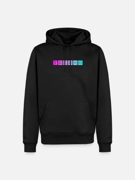 Techno - Sweat à capuche Premium bio Homme - noir