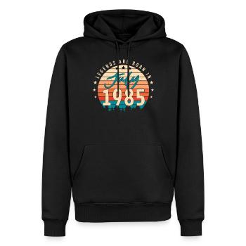 Geburtsjahr 1985 Juli - Männer Premium Bio Hoodie - Schwarz - Vorne - Nico (187cm)