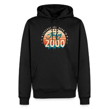 Baujahr 2000 Im Juli - Männer Premium Bio Hoodie - Schwarz - Vorne - Nico (187cm)