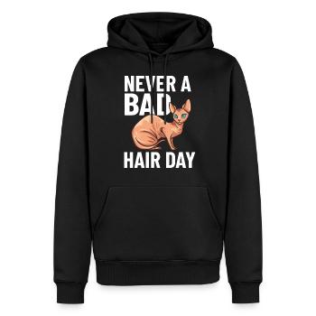 Sphynx Katze Sphinx Haarloses Kätzchen Ägypten - Männer Premium Bio Hoodie - Schwarz - Vorne - Nico (187cm)