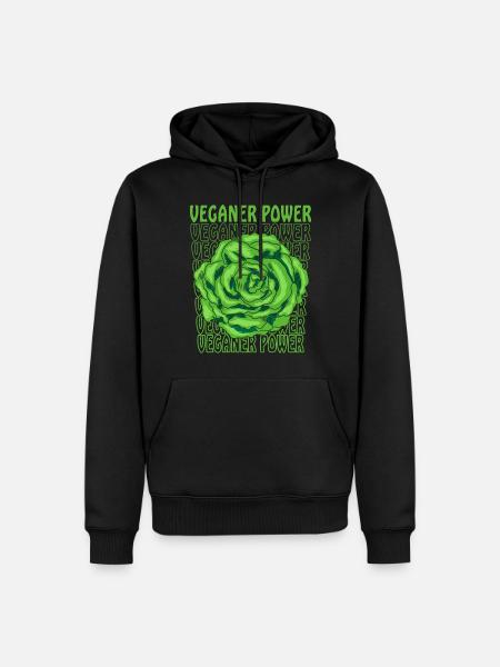 SALAD VEGAN POWER - Men’s Premium Organic Hoodie - black