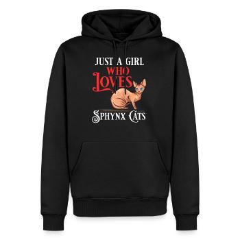 Sphynx Katze Sphinx Haarloses Kätzchen Ägypten - Männer Premium Bio Hoodie - Schwarz - Vorne - Nico (187cm)