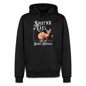 Sphynx Katze Sphinx Haarloses Kätzchen Ägypten - Männer Premium Bio Hoodie - Schwarz - Vorne - Nico (187cm)
