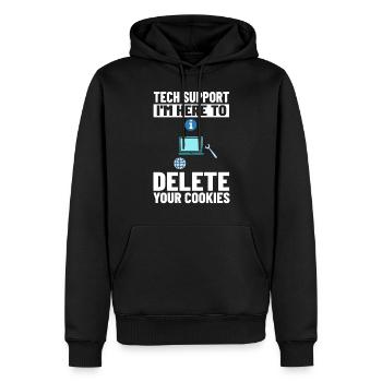 Tech Support IT Technical Assistance Helpdesk - Men’s Premium Organic Hoodie - black - Front - Nico (187cm)