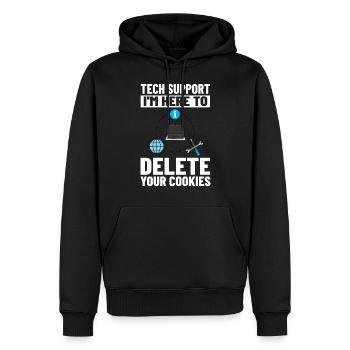Support technique Assistance technique informatique Helpdesk - Sweat à capuche Premium bio Homme - noir - Devant - Nico (187cm)