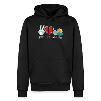 Meteorologist Weather Forecast - Men’s Premium Organic Hoodie - black - Front - Nico (187cm)