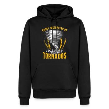 Storm Chaser Hurricane Meteorology - Männer Premium Bio Hoodie - Schwarz - Vorne - Nico (187cm)
