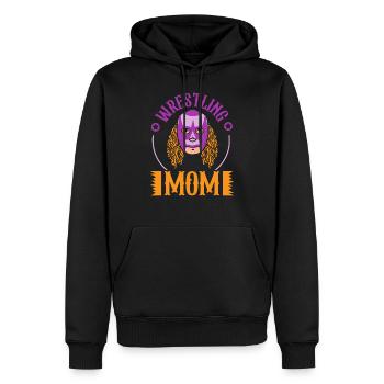 Lutte Mama Lutte Lutte Lutte Lutte Wrestling Wrestling - Sweat à capuche Premium bio Homme - noir - Devant - Nico (187cm)