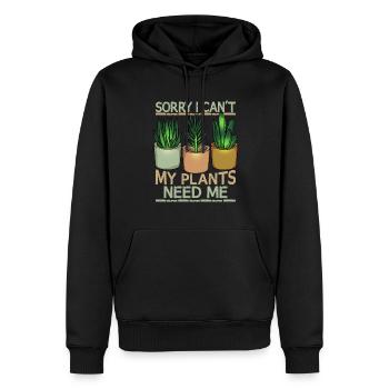 Pflanzen Liebhaber Florist Geschenk Frauen Pflanze - Männer Premium Bio Hoodie - Schwarz - Vorne - Nico (187cm)