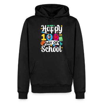 Happy 100 School Day Sweet 100 Days Équipe - Sweat à capuche Premium bio Homme - noir - Devant - Nico (187cm)