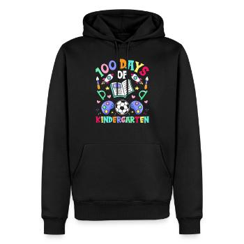 100 Tage Kindergarten Sprüche Süß Lustig Team - Männer Premium Bio Hoodie - Schwarz - Vorne - Nico (187cm)